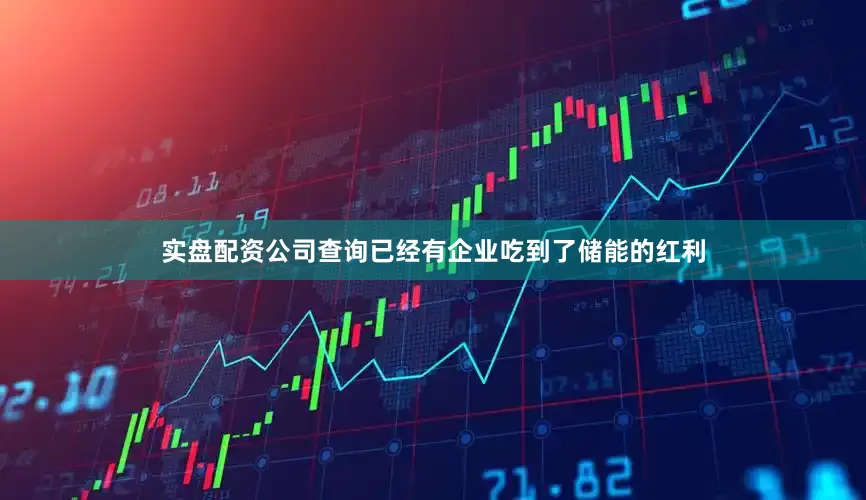 实盘配资公司查询已经有企业吃到了储能的红利